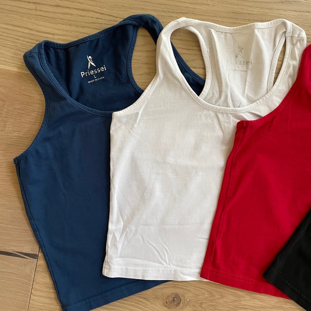 4 Racerback Cropped Athletic Tanks Bundle - Picture 3 of 10
